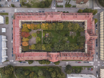 A city block from above in helsinki, finland