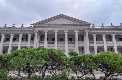 Low angle view of historical building against sky