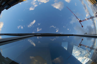 Low angle view of built structure against sky