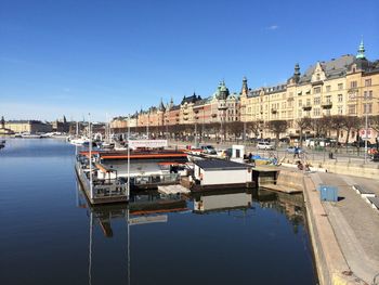 Boats in harbor