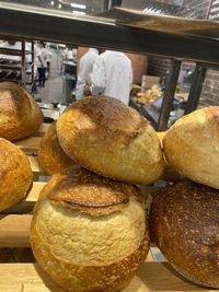 Close-up of bread in store