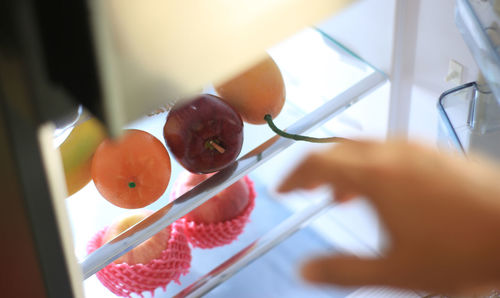 The fresh fruits in refrigerator