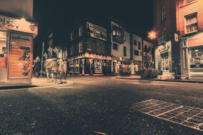 Street in city at night