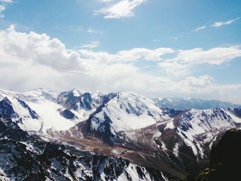 Snow covered rocky landscape