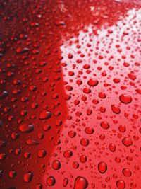 Full frame shot of wet glass