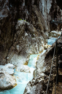 Scenic view of waterfall