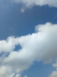 Low angle view of clouds in sky