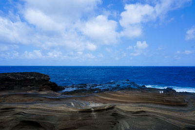 Scenic view of sea against sky