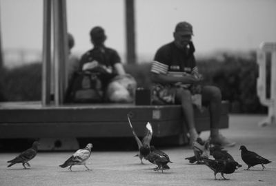 Group of people sitting outdoors