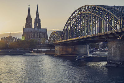 Bridge over river against sky