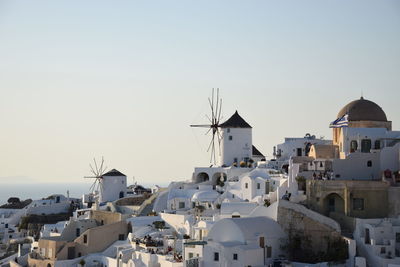 Low angle view of traditional building against clear sky