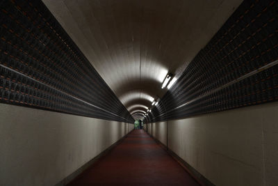 Empty illuminated tunnel