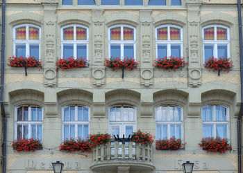 The city hall facade in ptuj, town on the drava river banks, lower styria region, slovenia