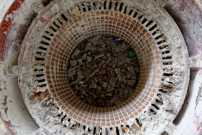 High angle view of machinery