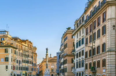 Piazza di spagna  with column of the immaculate conception, rome, italy