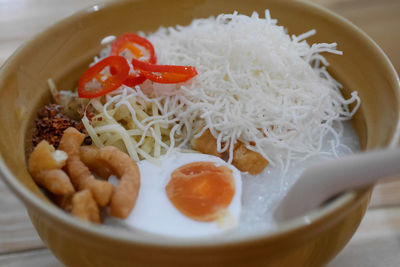 Close-up of pasta in bowl