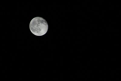 Low angle view of moon in sky