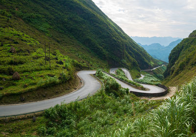 Scenic view of mountain road