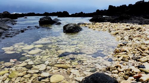 Rocks on shore