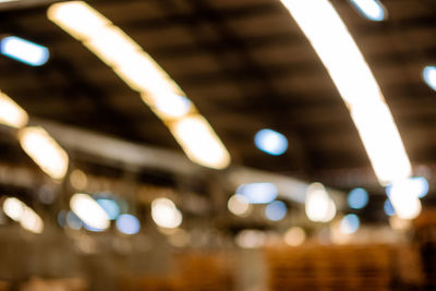 Defocused image of illuminated lights at night