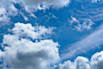 Low angle view of clouds in sky