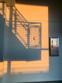 View of staircase at sunset