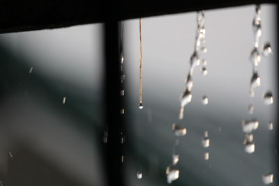 Water falling during rainy season