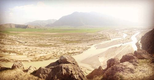 Panoramic view of beach against sky
