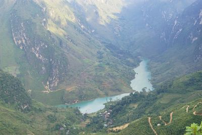 High angle view of land
