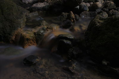 Close-up of rocks in sea