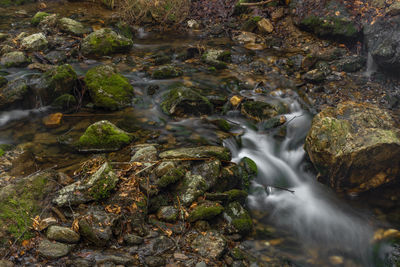 River flowing through rocks