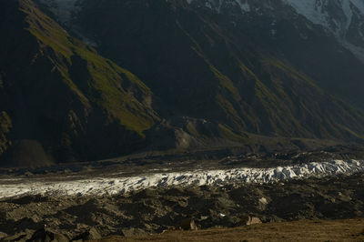 Scenic view of snowcapped mountains