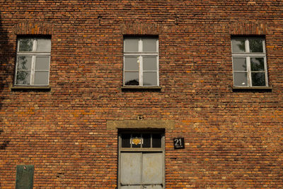 Low angle view of brick building