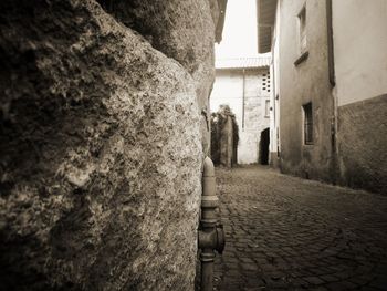 Walkway amidst historic building