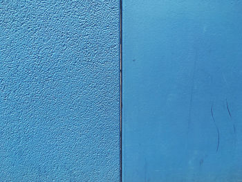 Full frame shot of blue painted wall