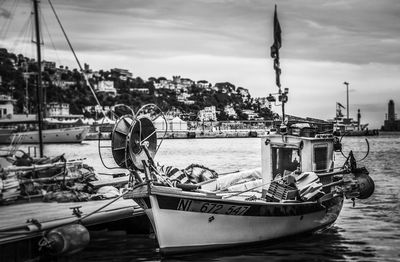 Boats in harbor
