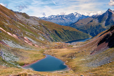 Oberer bockardsee - austria top of the mountain lake scenic view of lake and mountains against sky