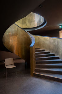 High angle view of staircase