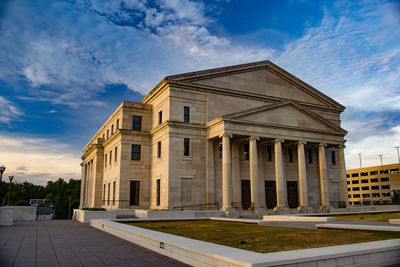 Exterior of government building against sky