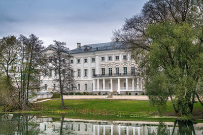 Manor building in polotnyany zavod village, russia