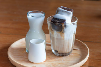 Close-up of coffee cup on table