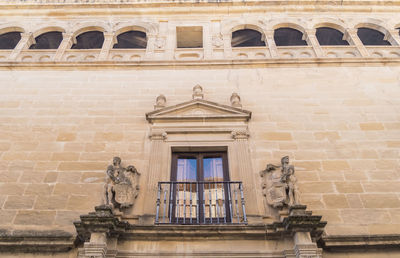 Low angle view of historic building