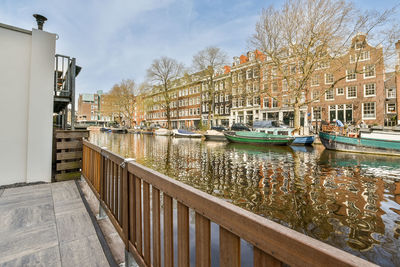 Bridge over river against sky