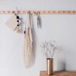 Clothes hanging on wood