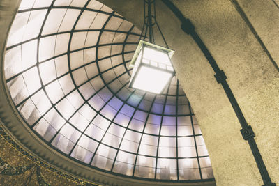 Low angle view of spiral staircase