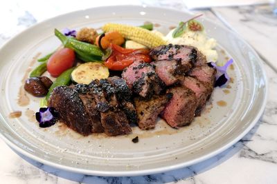 Close-up of food in plate