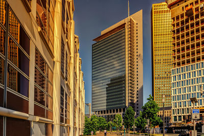 Low angle view of buildings against sky