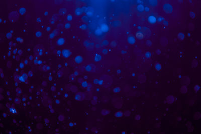 Defocused image of blue sky at night