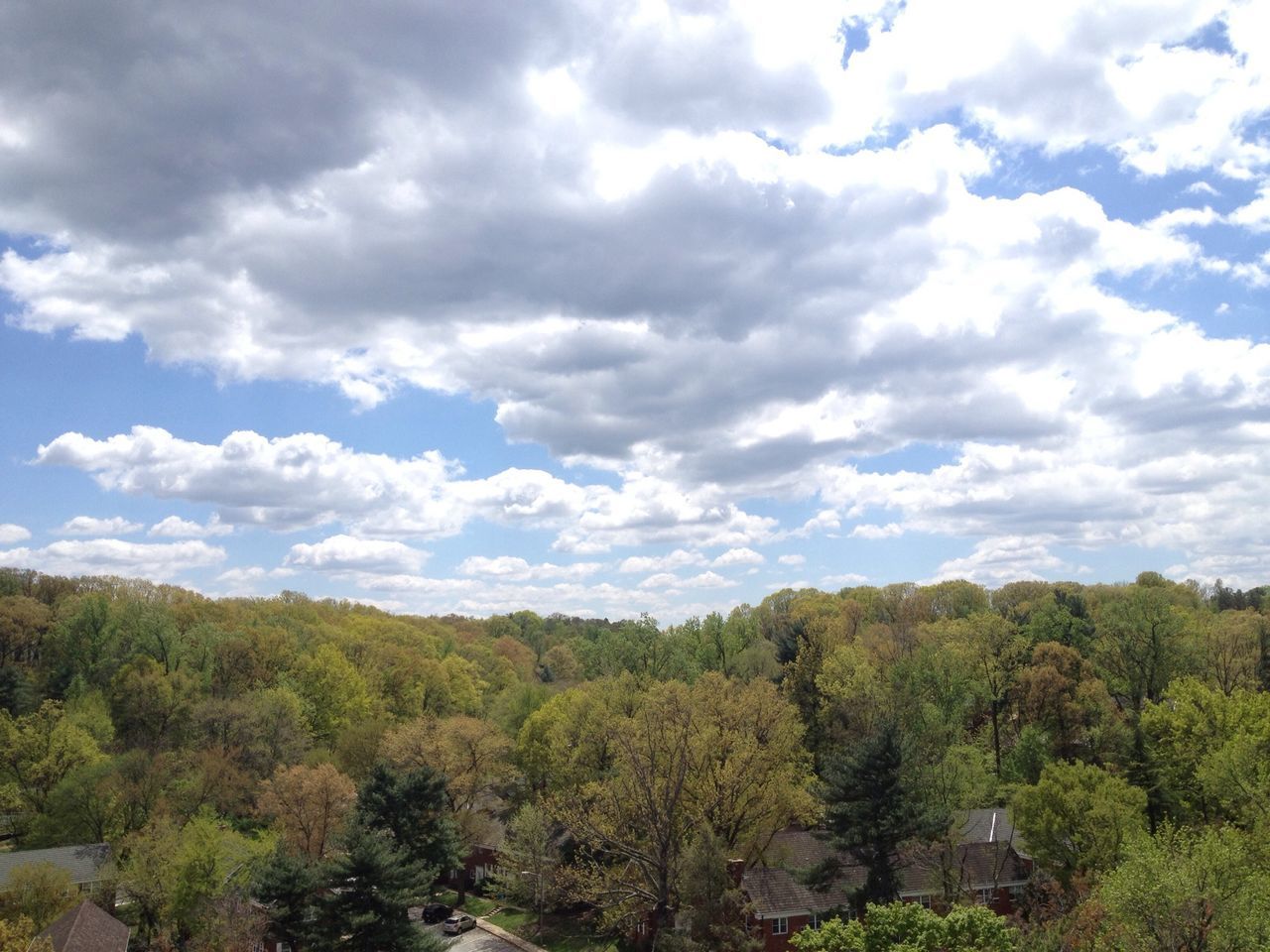 sky, tree, tranquil scene, cloud - sky, tranquility, scenics, beauty in nature, cloudy, mountain, nature, landscape, cloud, growth, non-urban scene, green color, idyllic, day, lush foliage, forest, outdoors