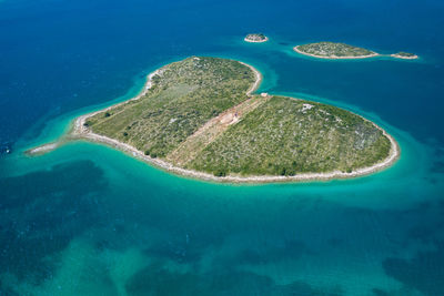 Aerial view of bay